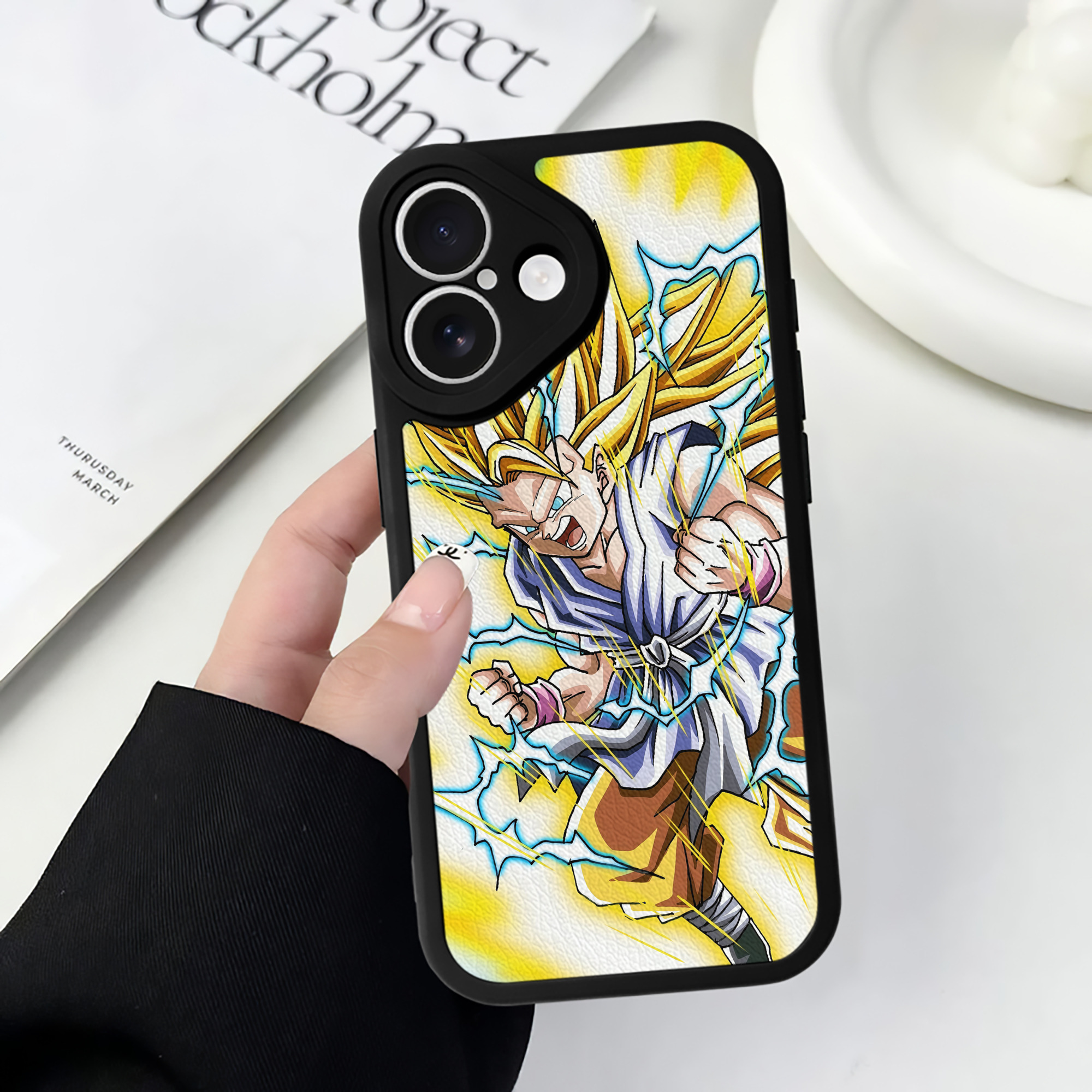 （画像用） ドラゴンボール DRAGON BALL 【iPhone 16シリーズ対応】シリコンスマホケース（レザー調） 材質：シリコン